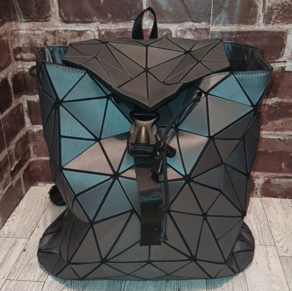 Geometric Slanted Triangle Backpack - image 1